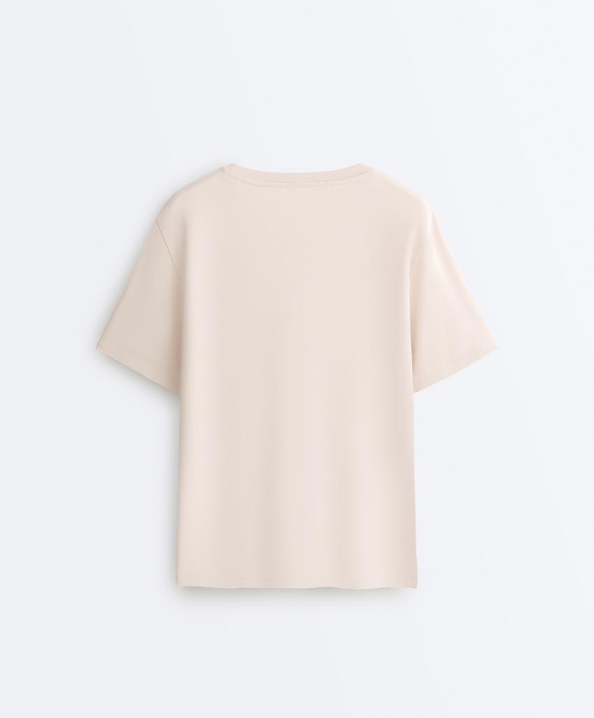 Футболка Oversize с короткими рукавами из смесового хлопка