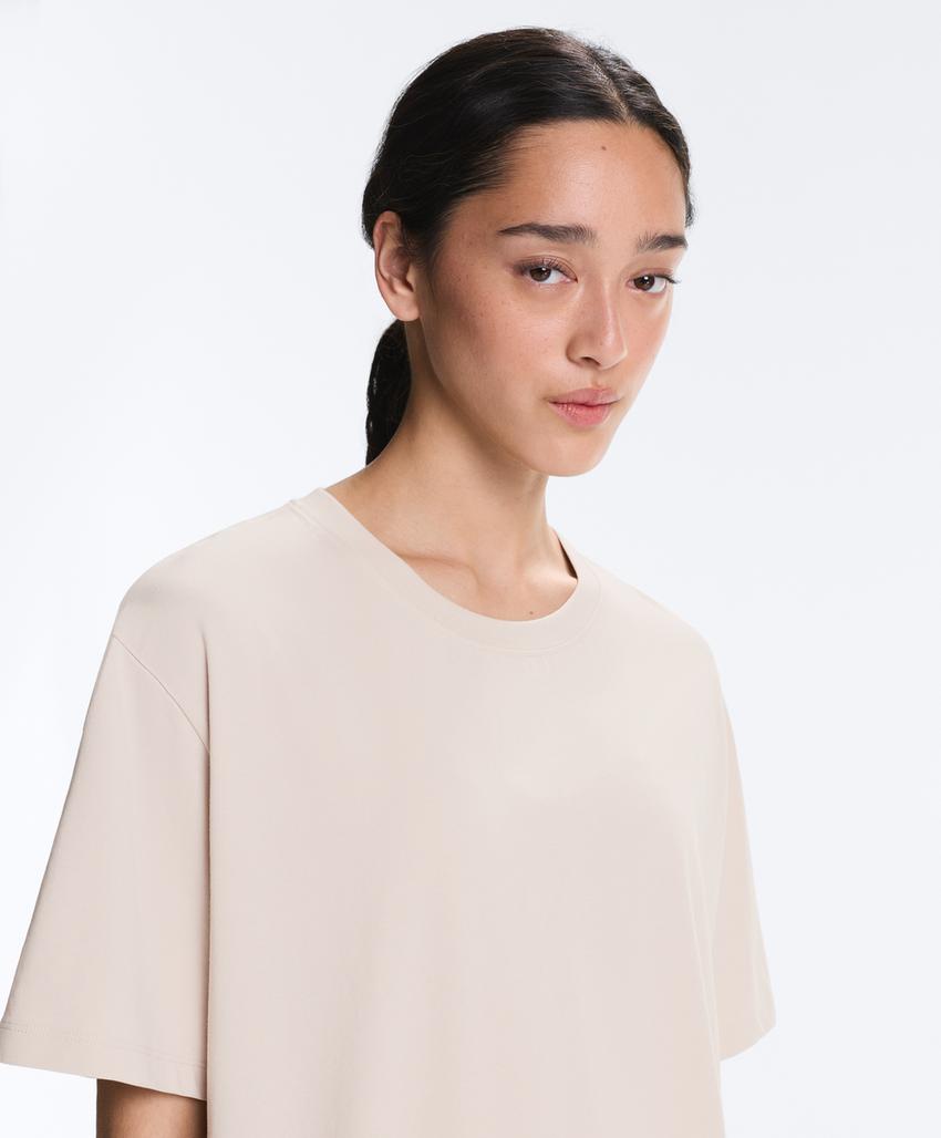 Футболка Oversize с короткими рукавами из смесового хлопка