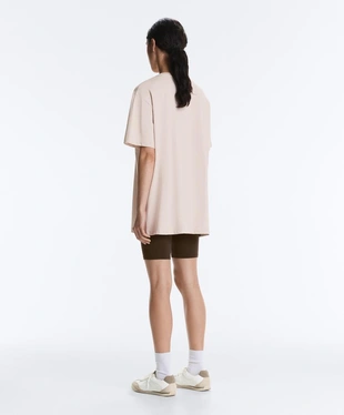 Футболка Oversize с короткими рукавами из смесового хлопка- Заказать в России
