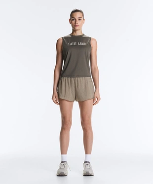 MINK GREY|5568/068/847 - OYSHO Высокотехнологичные шорты 2 в 1 с эффектом клетки