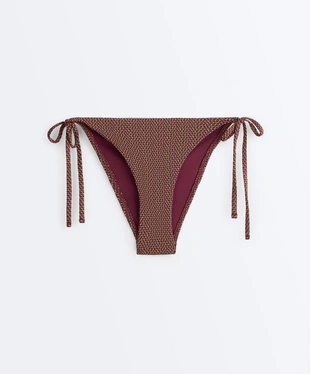 Medium-coverage geometric tie bikini briefs- Заказать в России