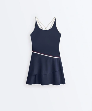NAVY BLUE|0575/222/408 - OYSHO Короткое платье COMFORTLUX с воланами