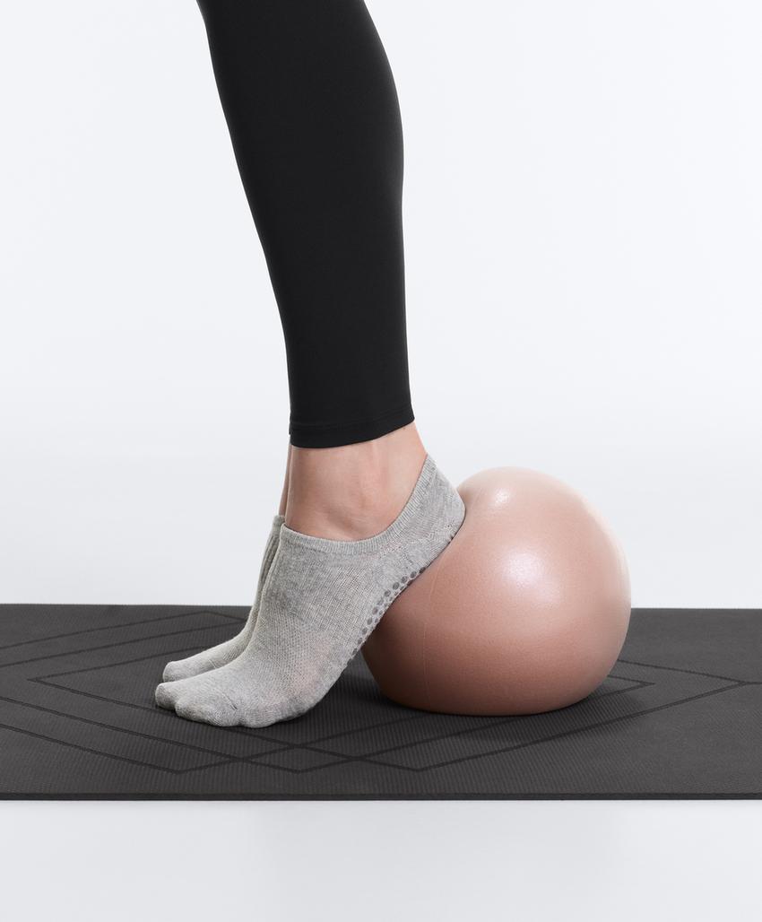Pack de 2 pares de meias de Yoga e Pilates em mistura de algodão