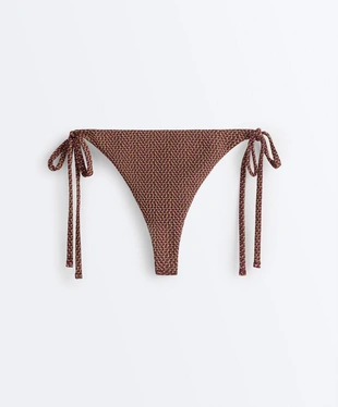 Geometric tie-side bikini thong- Заказать в России