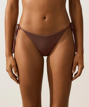 Geometric tie-side bikini thong- Заказать в России