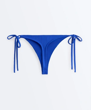 Rib tie thong bikini briefs- Заказать в России