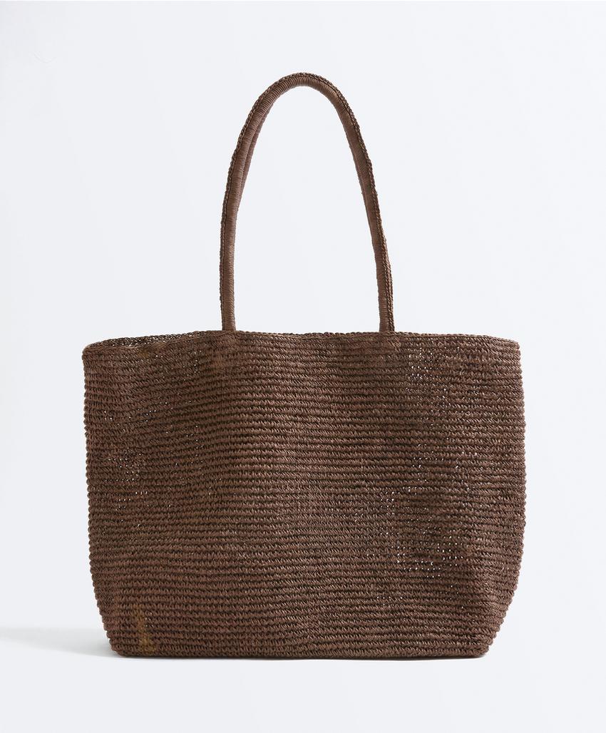 Mala shopper em papel entrançado