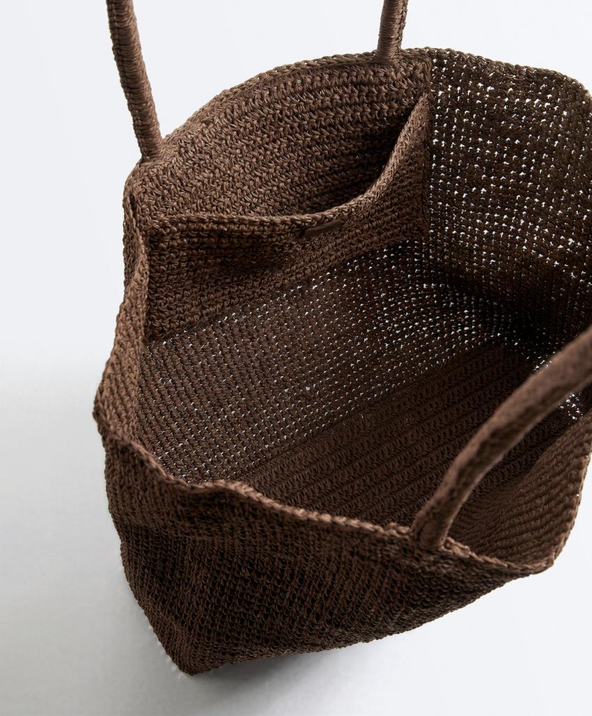 Mala shopper em papel entrançado