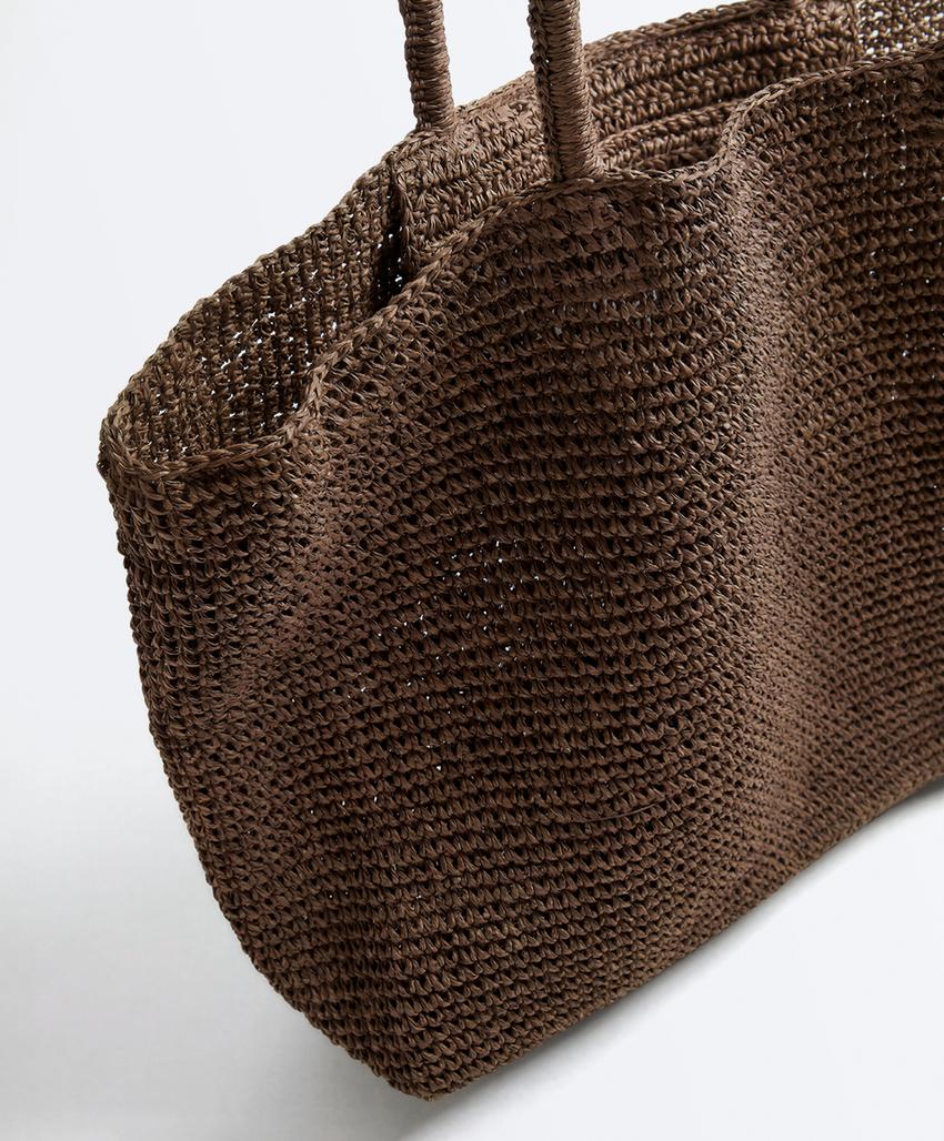 Mala shopper em papel entrançado