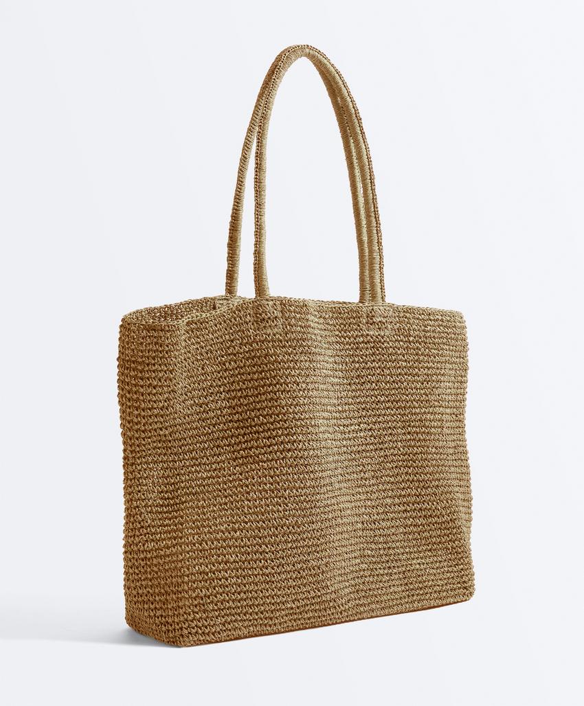 Mala shopper em papel entrançado