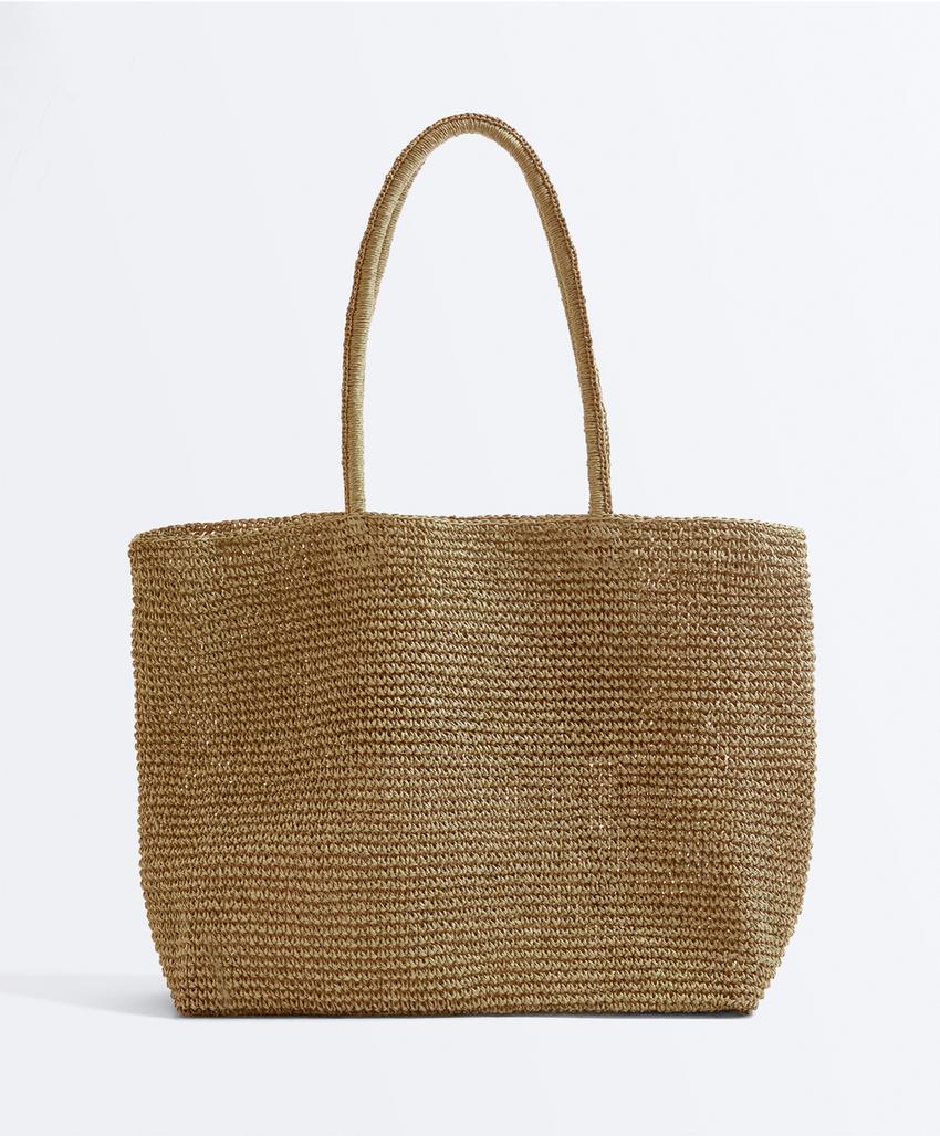 Mala shopper em papel entrançado