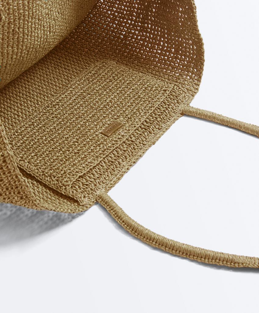 Mala shopper em papel entrançado