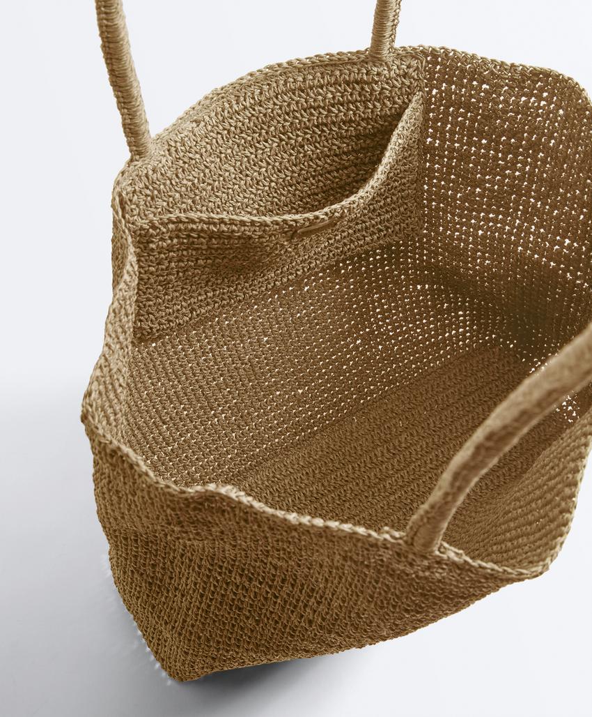 Mala shopper em papel entrançado