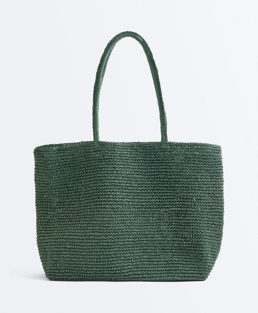 Mala shopper em papel entrançado