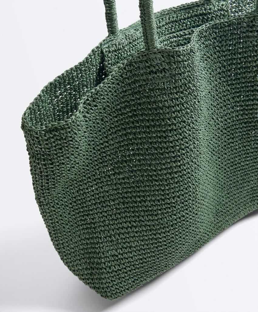Mala shopper em papel entrançado