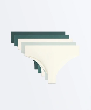 3 invisible polyamide blend laser-cut Brazilian briefs- Заказать в России