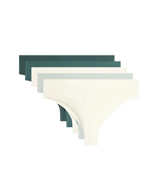 3 invisible polyamide blend laser-cut Brazilian briefs- Заказать в России
