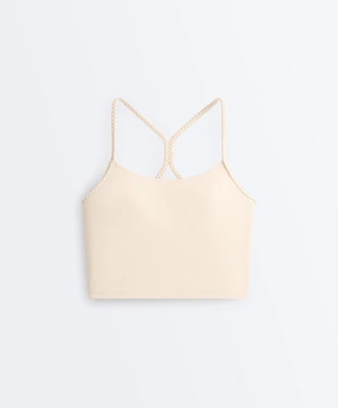 SAND|4794/904/711 - OYSHO Топ-майка COMFORTLUX с плетеными бретелями