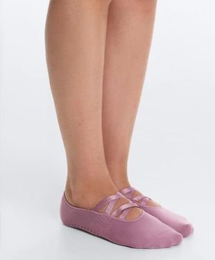 2 pairs of invisible polyamide blend yoga and Pilates socks with double straps- Заказать в России