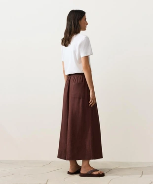 Укороченные льняные брюки Super Wide leg- Заказать в России