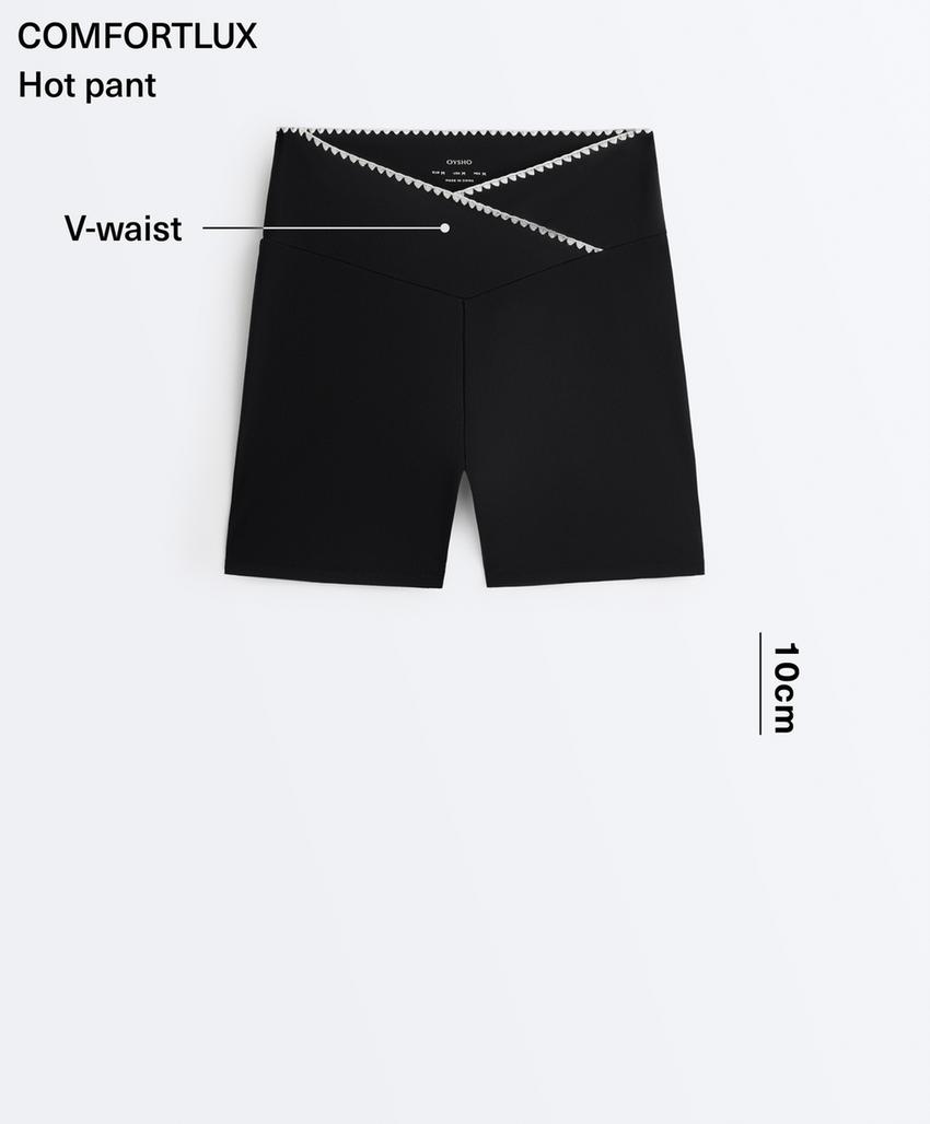 Шорты Hot pant Comfortlux с V-поясом и контрастным швом
