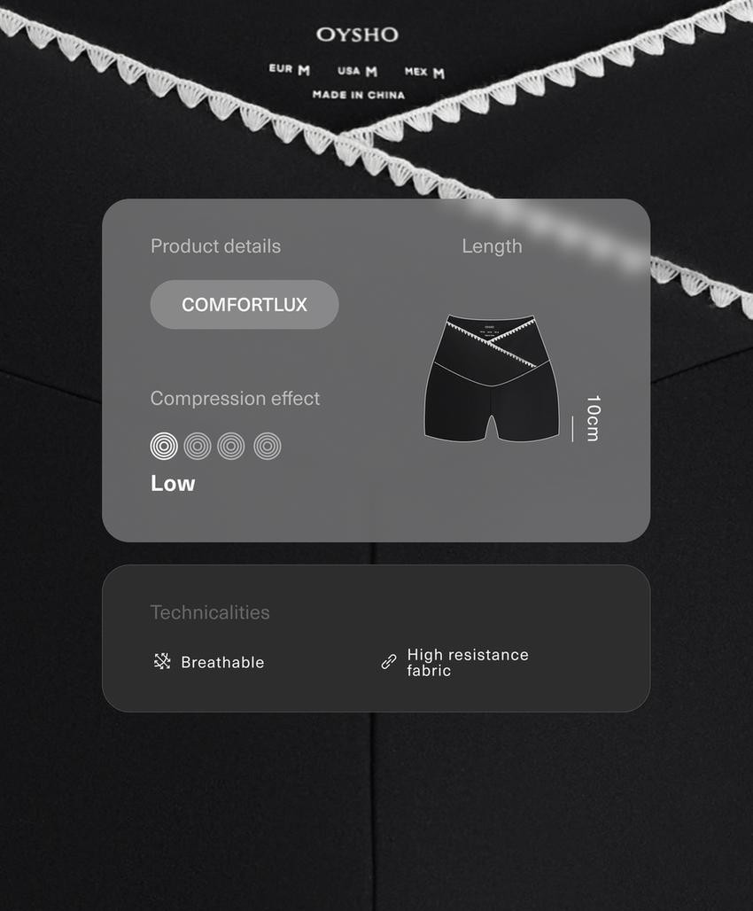 Шорты Hot pant Comfortlux с V-поясом и контрастным швом