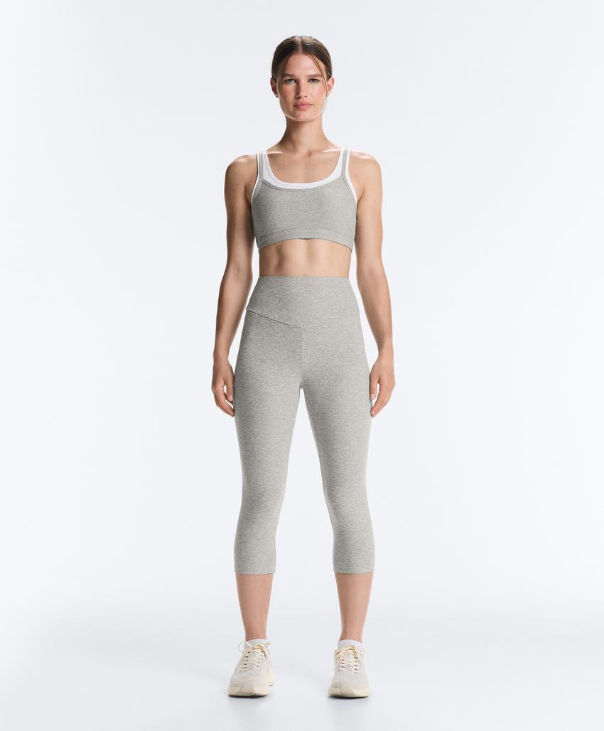 Спортивный бюстгальтер с наложением Rib и меланжем