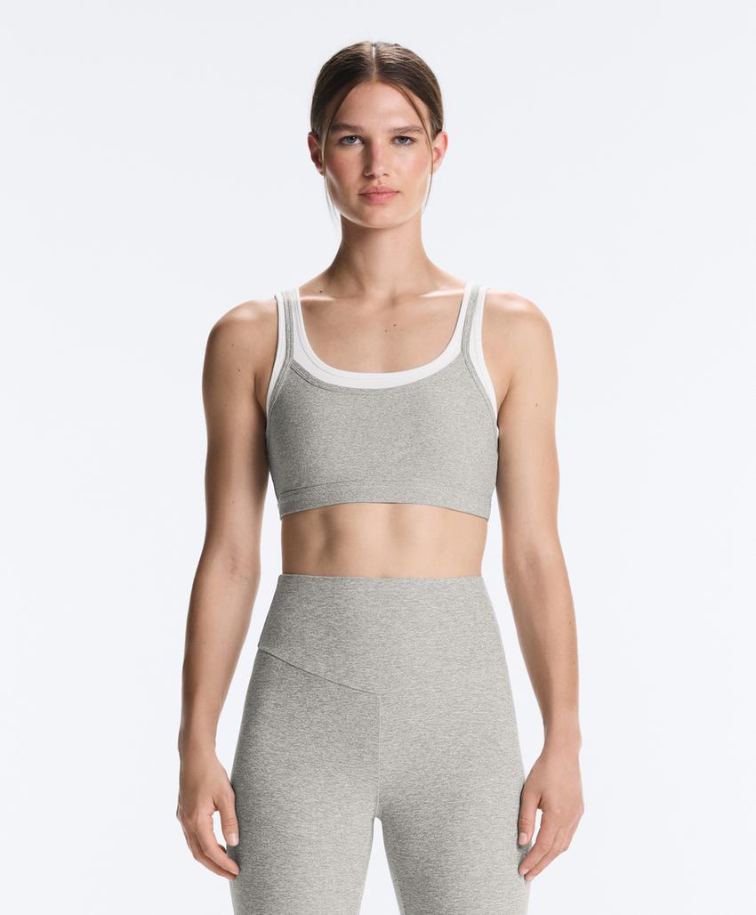 Спортивный бюстгальтер с наложением Rib и меланжем