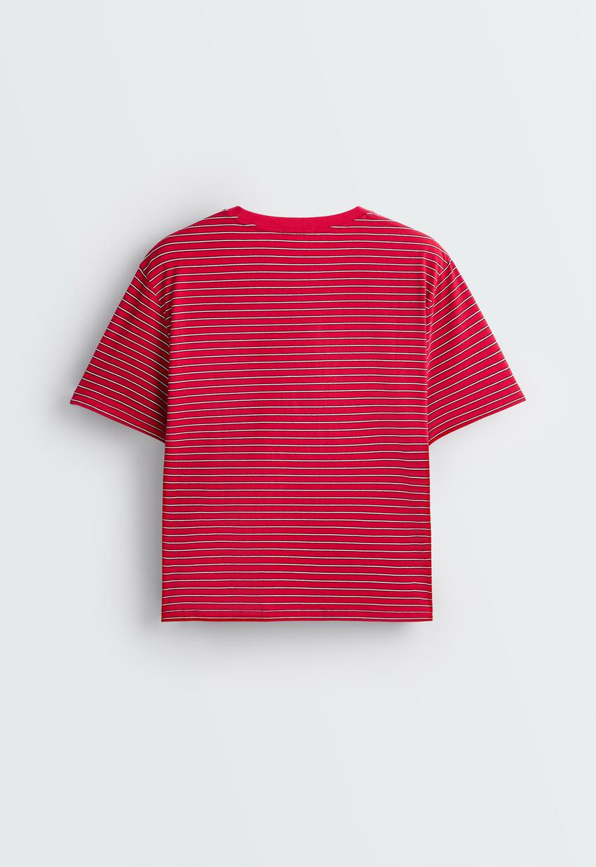T-shirt de manga curta às riscas