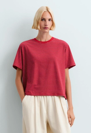 Striped short-sleeved T-shirt- Заказать в России