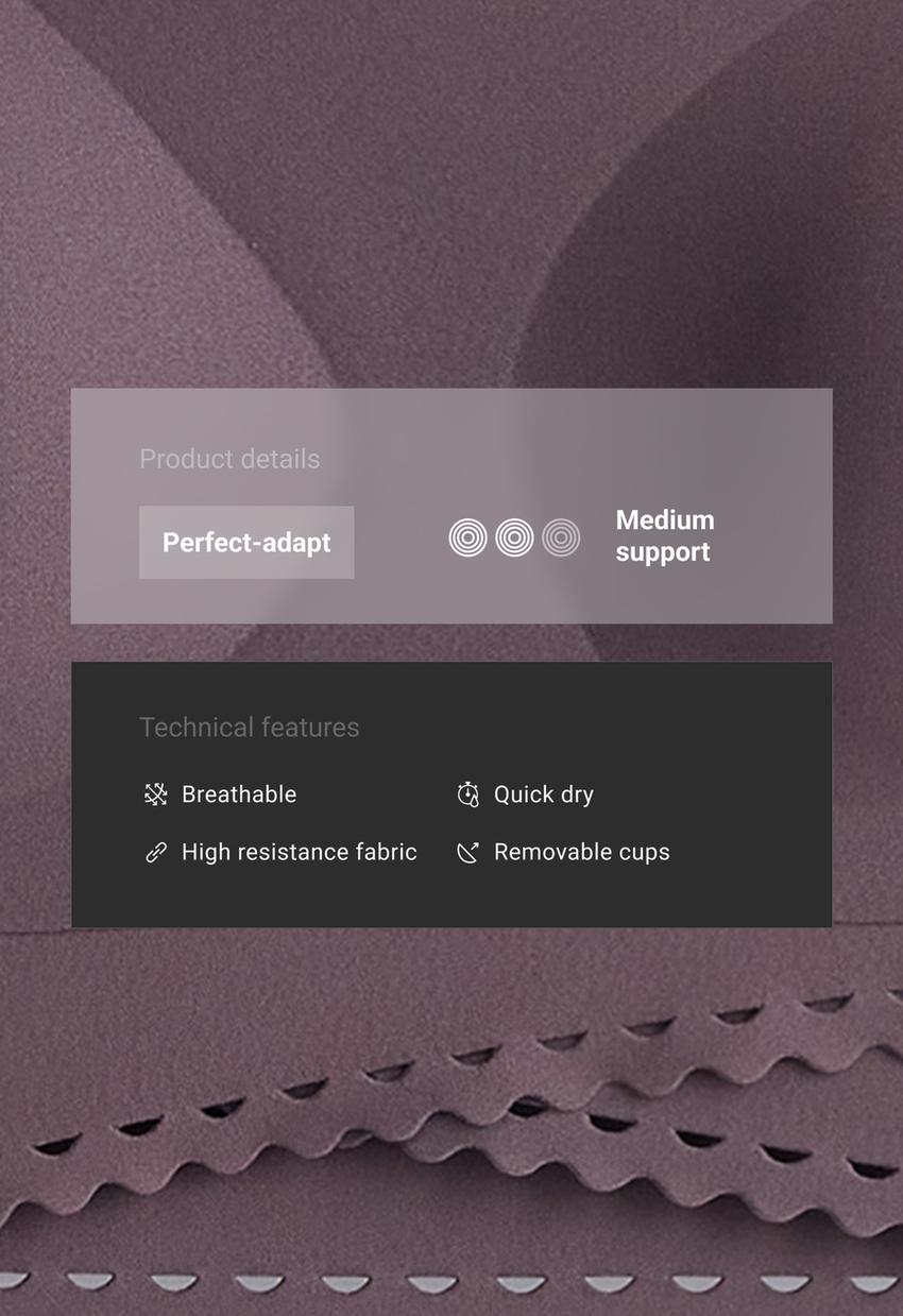 Sutiã de desporto Perfect-adapt com suporte médio