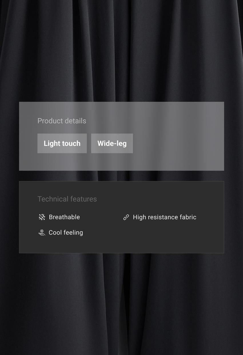 Широкие брюки Light Touch со складками