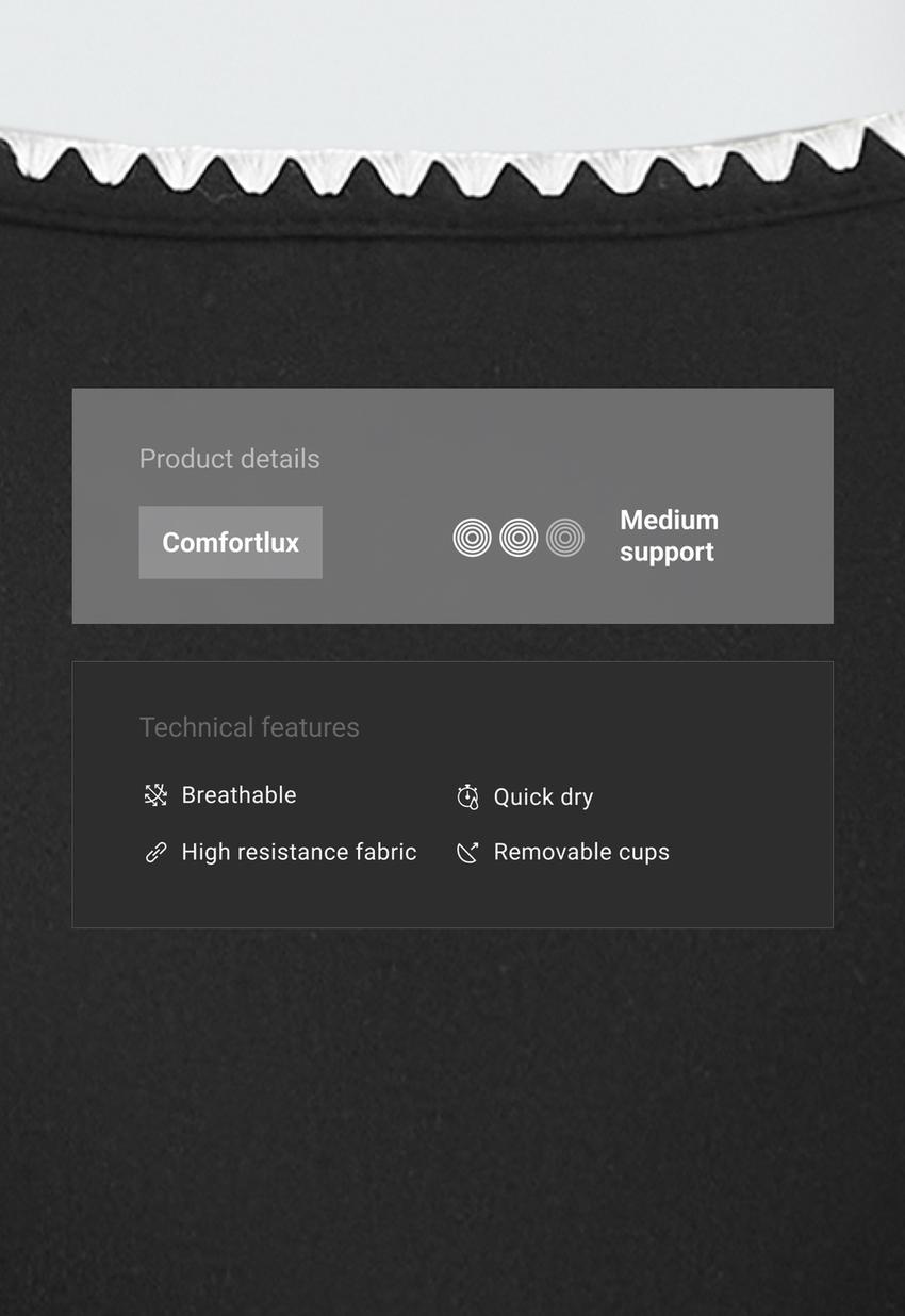 Спортивный бюстгальтер Comfortlux, средняя поддержка