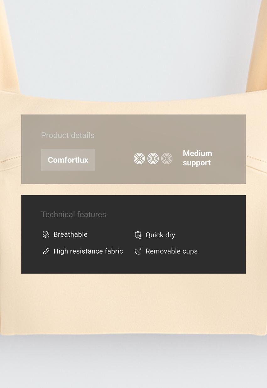 Спортивный бюстгальтер Comfortlux со швами