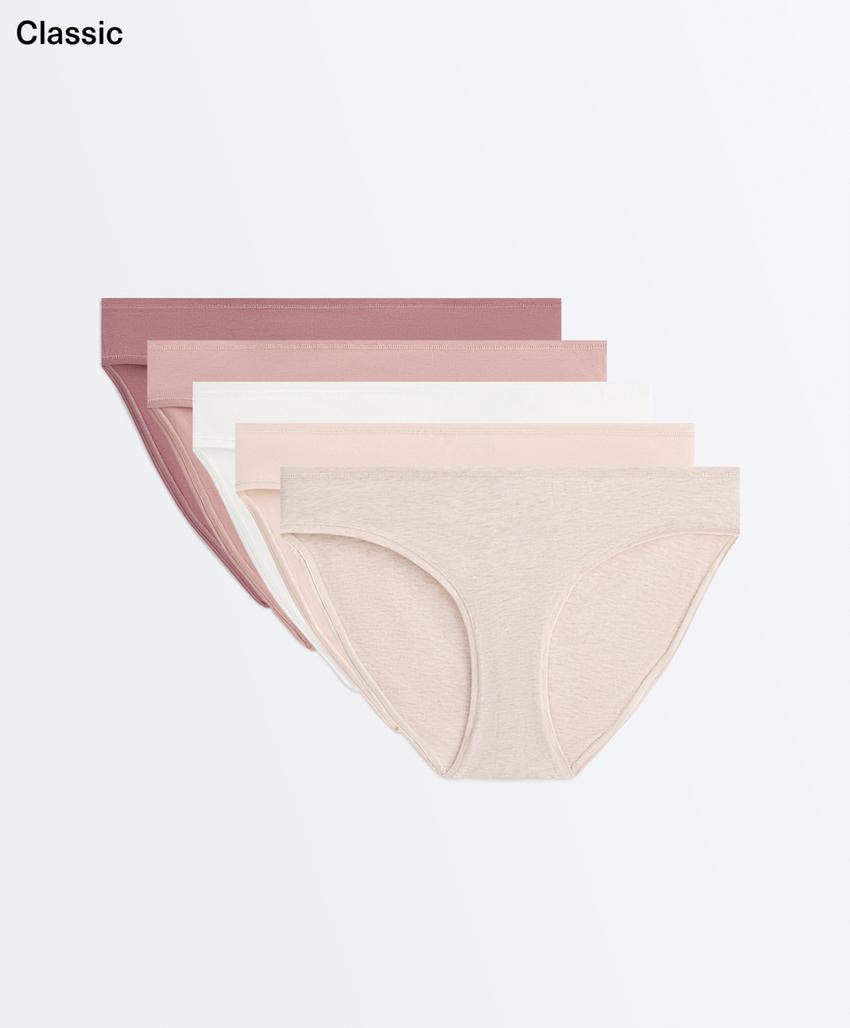 Pack de 5 cuecas clássicas em mistura de algodão
