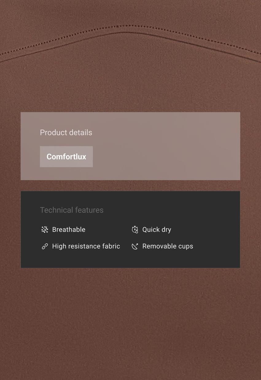 Топ Comfortlux со швами