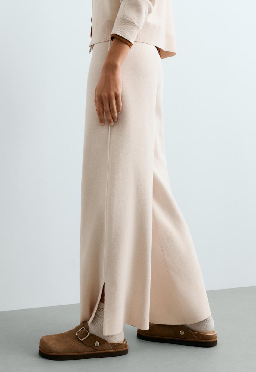 Широкие брюки Wide leg с контрастным кантом