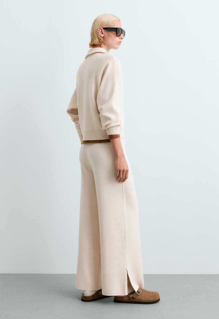 Широкие брюки Wide leg с контрастным кантом