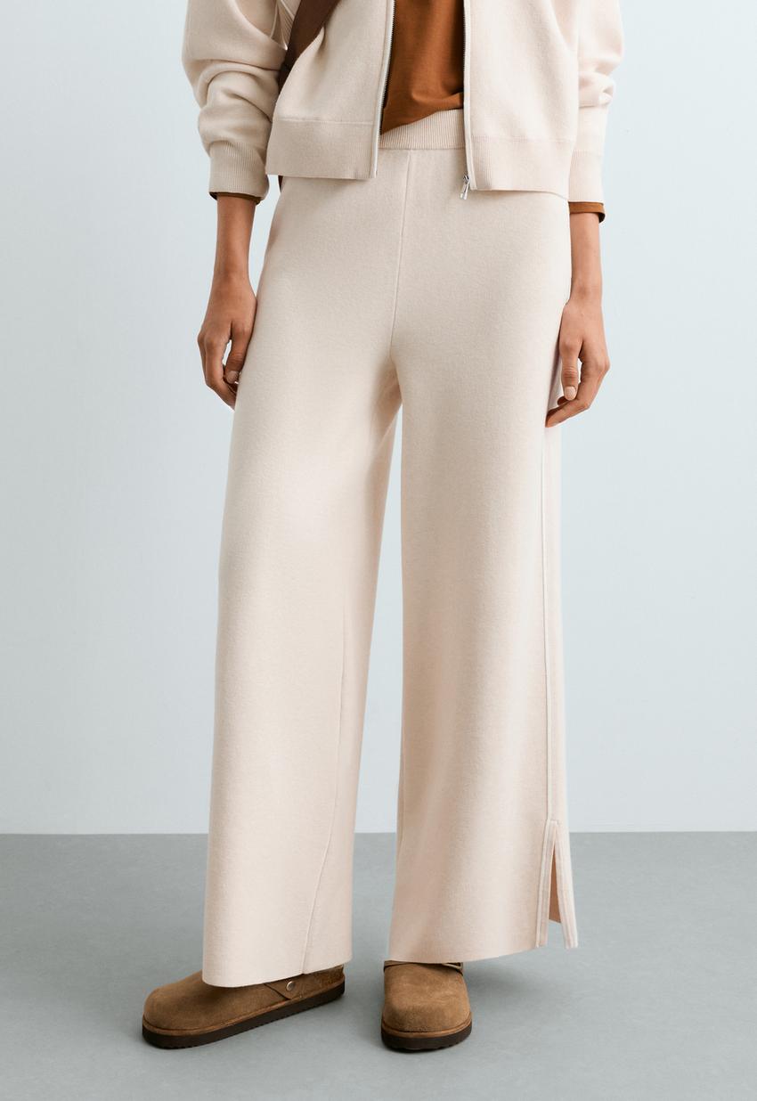 Широкие брюки Wide leg с контрастным кантом