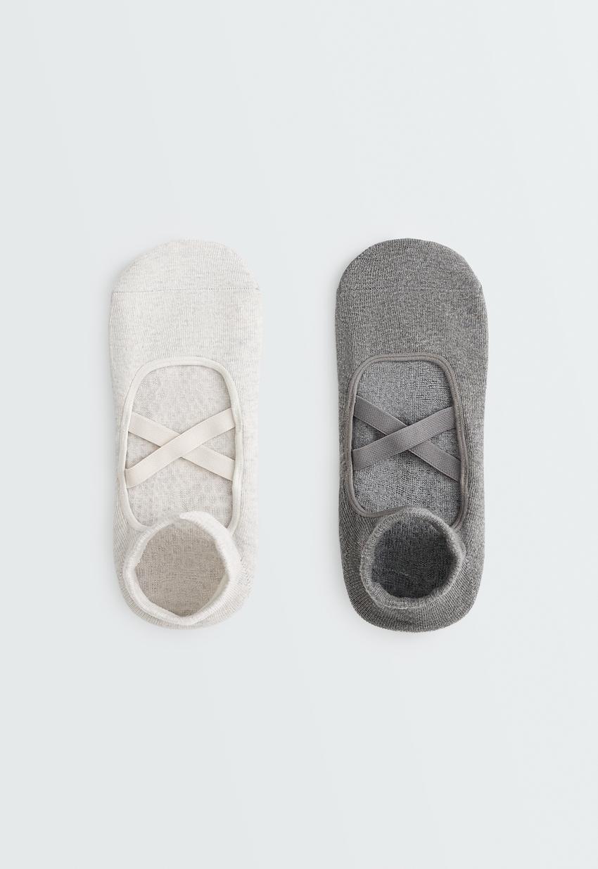 2 пары носков-sneaker из хлопка для йоги