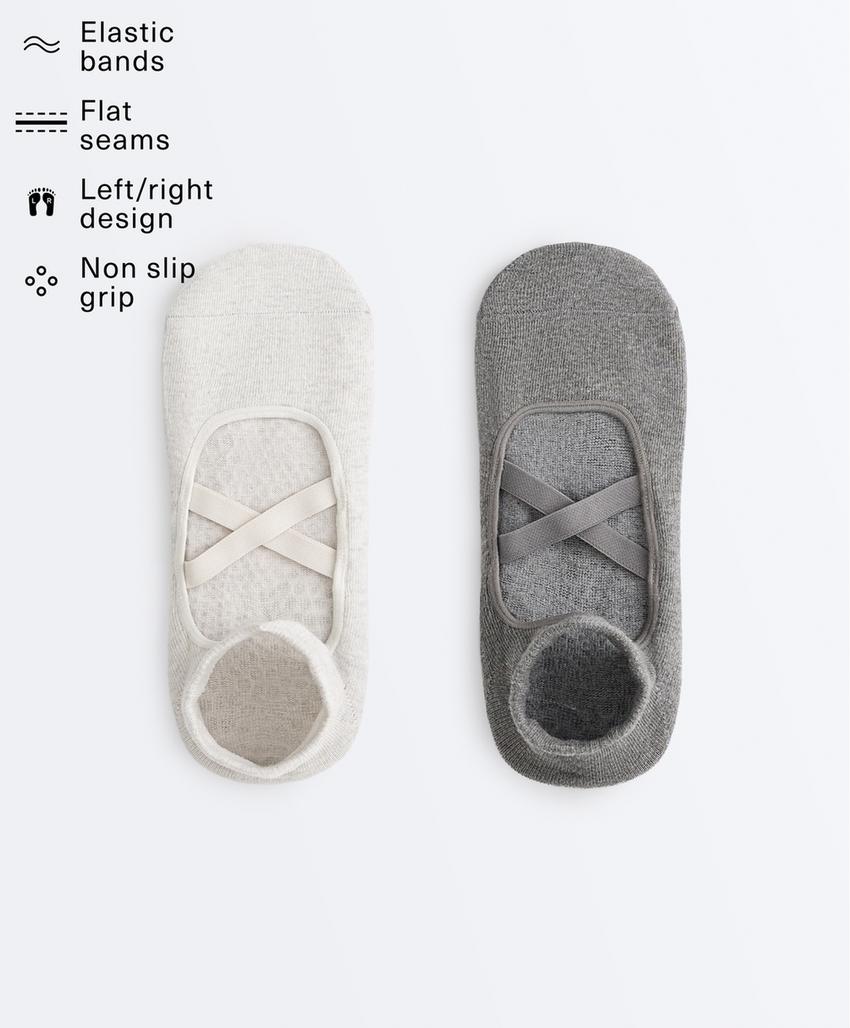 2 пары носков-sneaker из хлопка для йоги