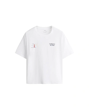 Boxy print cotton blend T-shirt- Заказать в России