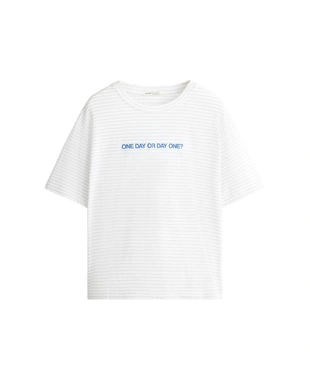 Boxy slogan T-shirt- Заказать в России