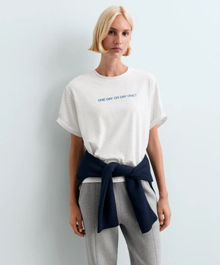 Boxy slogan T-shirt- Заказать в России
