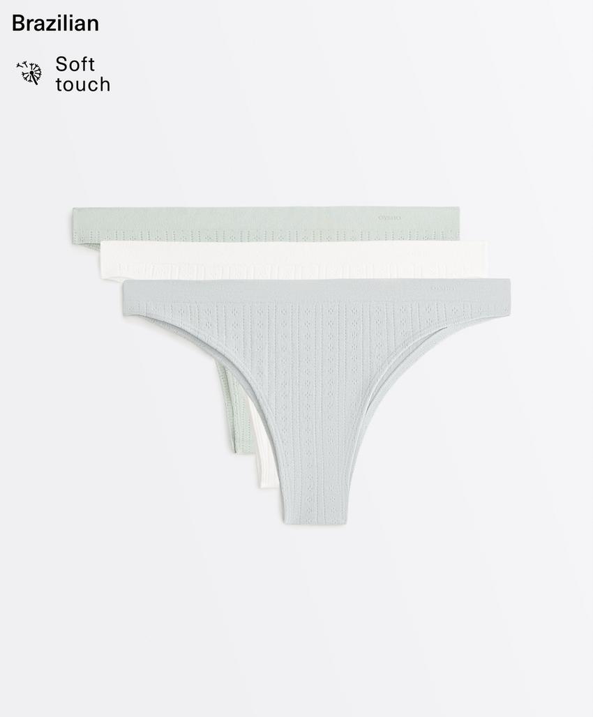 3 труса бразильяна Seamless Soft touch