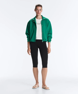 EMERALD GREEN|5168/167/541 - OYSHO Куртка из пике с высоким воротником и хлопком