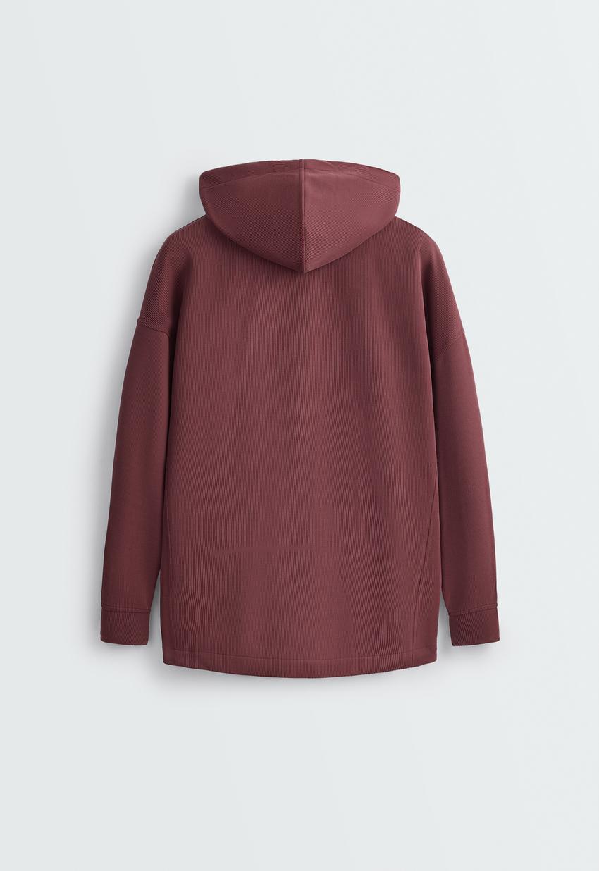 Casaco oversize em modal suave com rib
