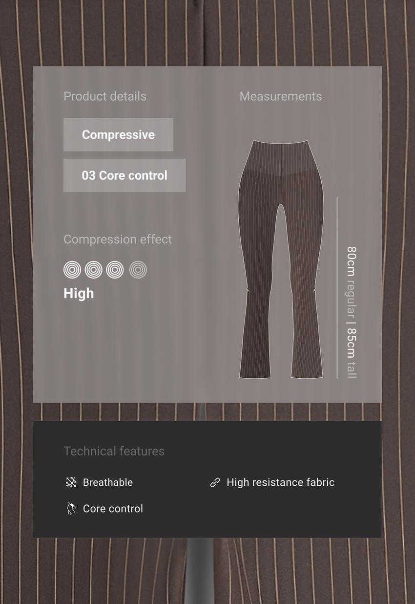 Брюки клеш Compressive с высокой посадкой и принтом