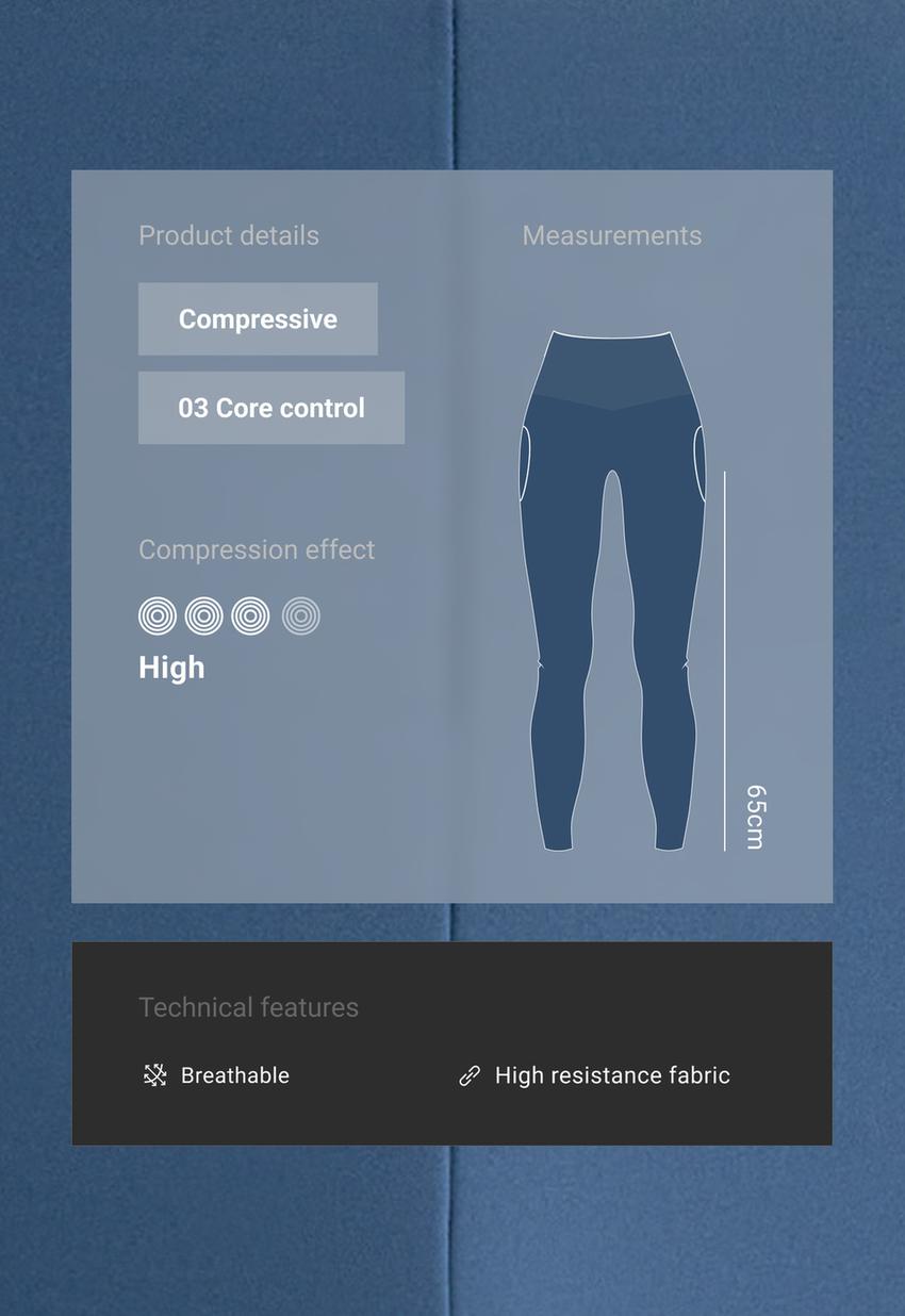 Легинсы Compressive Core Control длиной до щиколотки