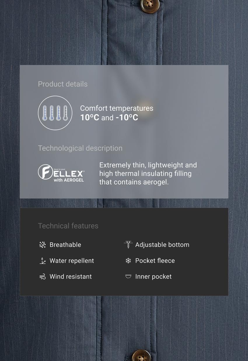Утепленная короткая куртка А-силуэта FELLEX® AEROGEL